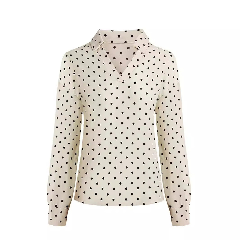 H&M Stylish Summer Polka Dot Long Sleeve Casual Shirt for Women